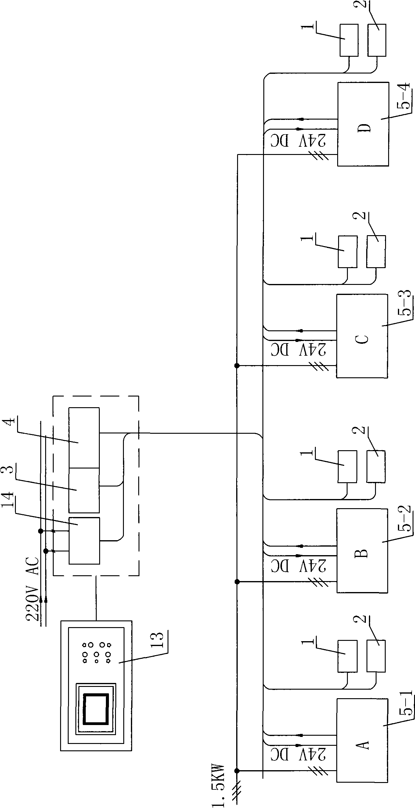 Test system and method for drill platform mass centre