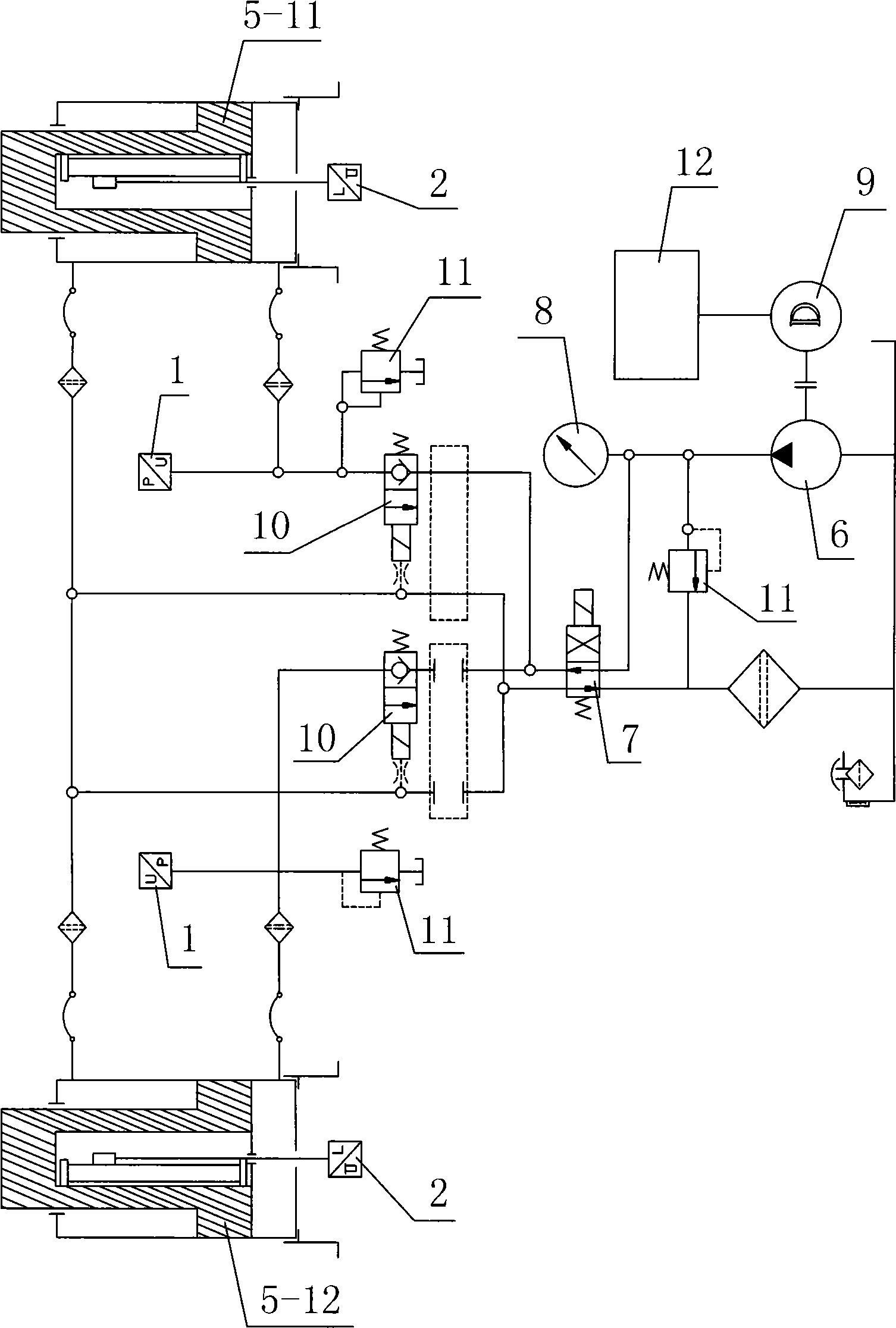 Test system and method for drill platform mass centre