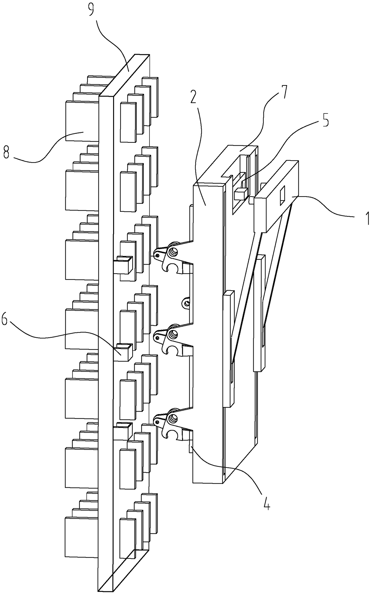 A labor-saving double-support type module fastening device