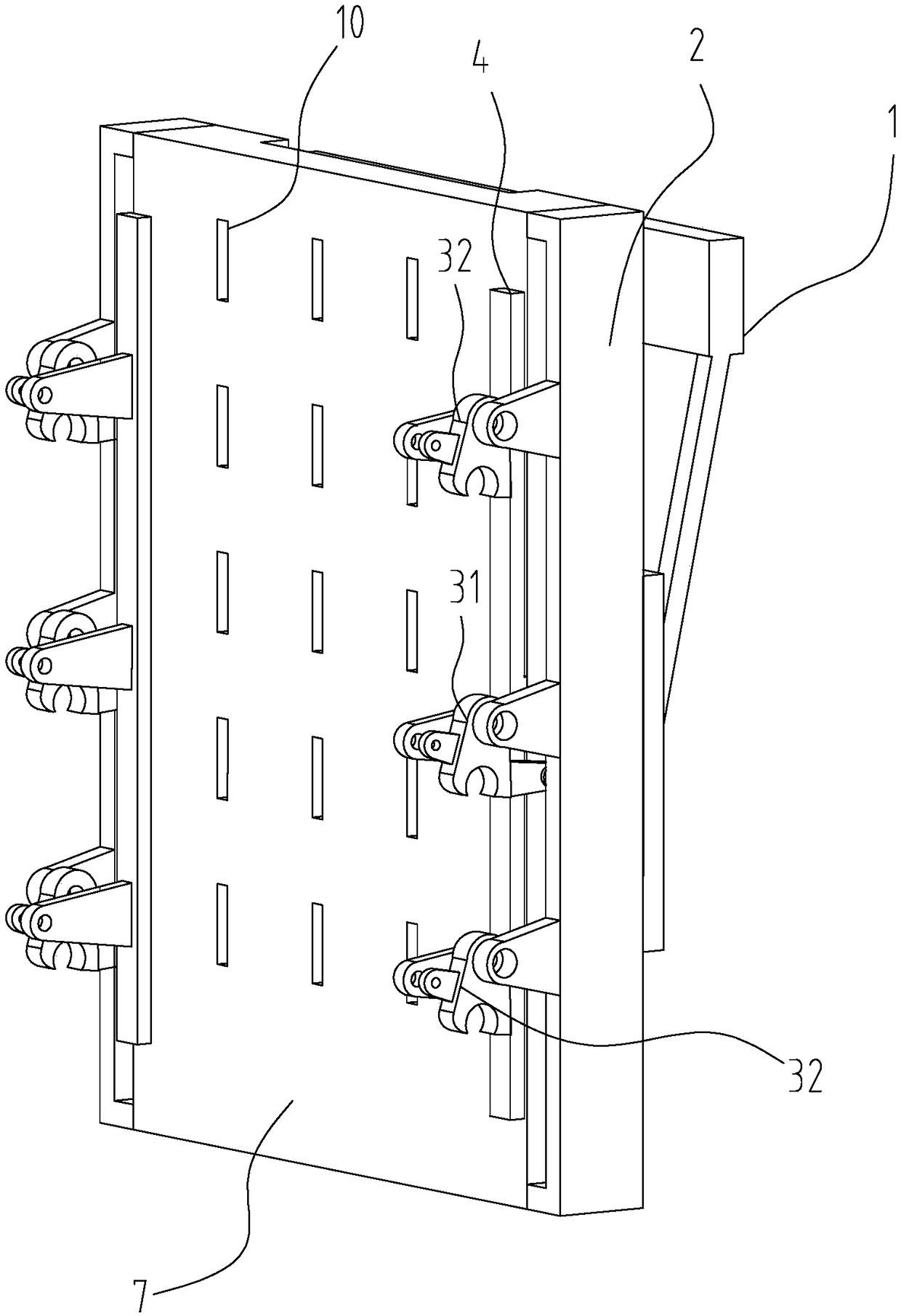 A labor-saving double-support type module fastening device