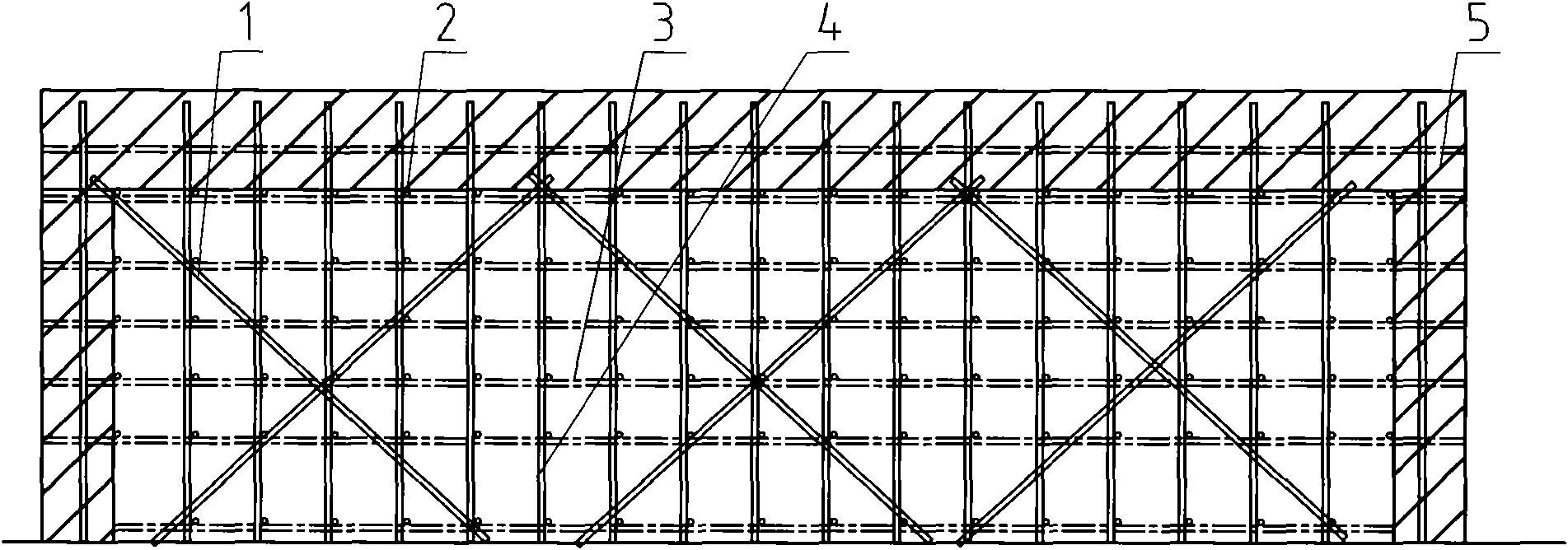 Construction method of large-span post-tensioned prestressed longitudinal and transverse frame beams
