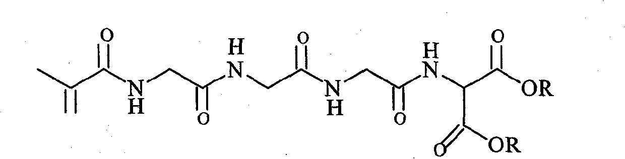 2-(2-Methacrylamido triglycyl) aminomalonate and its preparation method and application