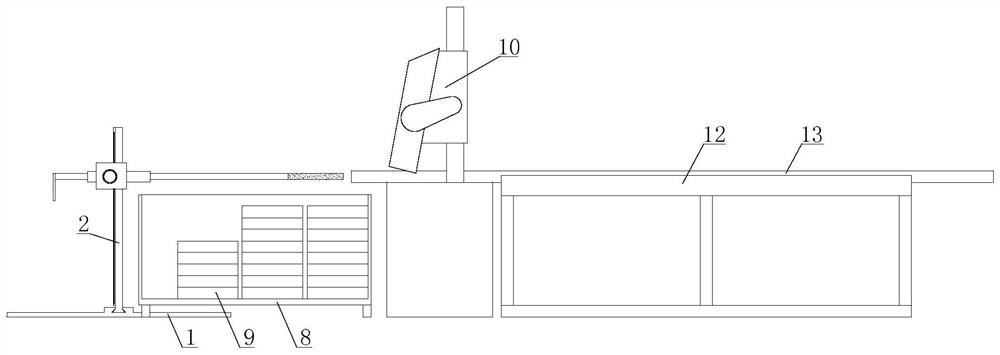 Material receiving mechanism of coupling saw cutting equipment