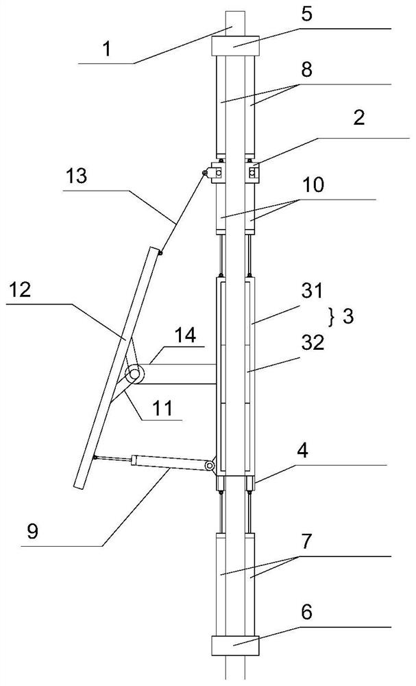 Solar periodic double-shaft tracking bracket for photovoltaic panel and use method
