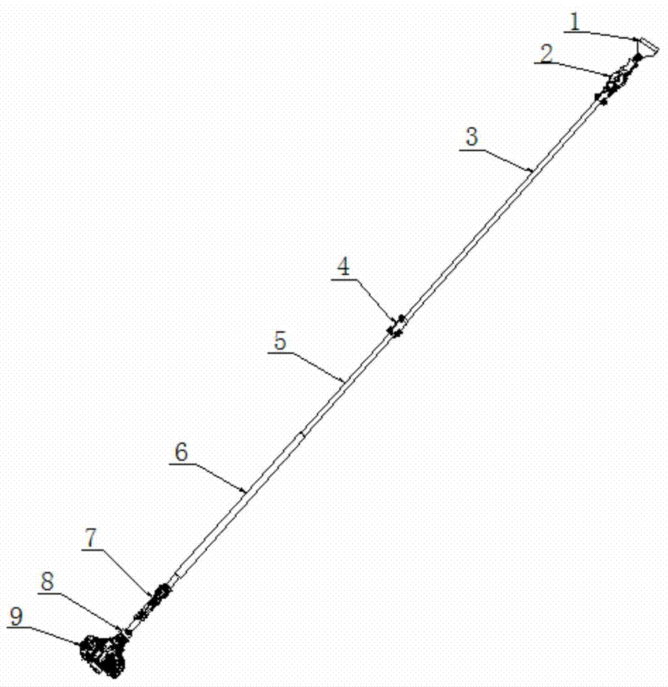 Gasoline engine assisted palm leaf cutting device