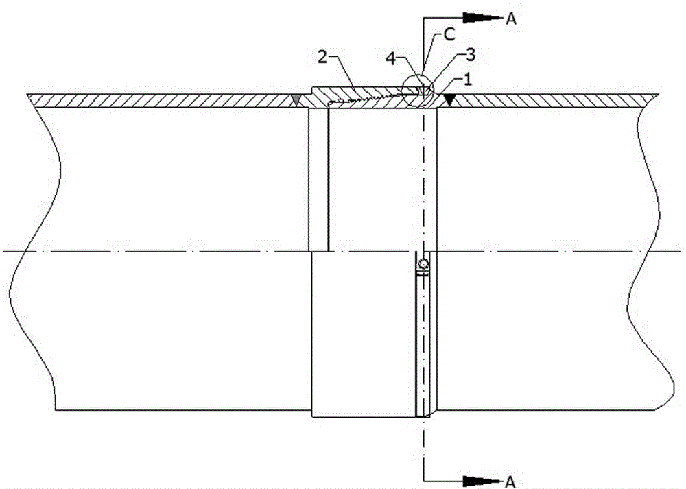 Deepwater petroleum drilling casing pipe joint rotation preventing structure