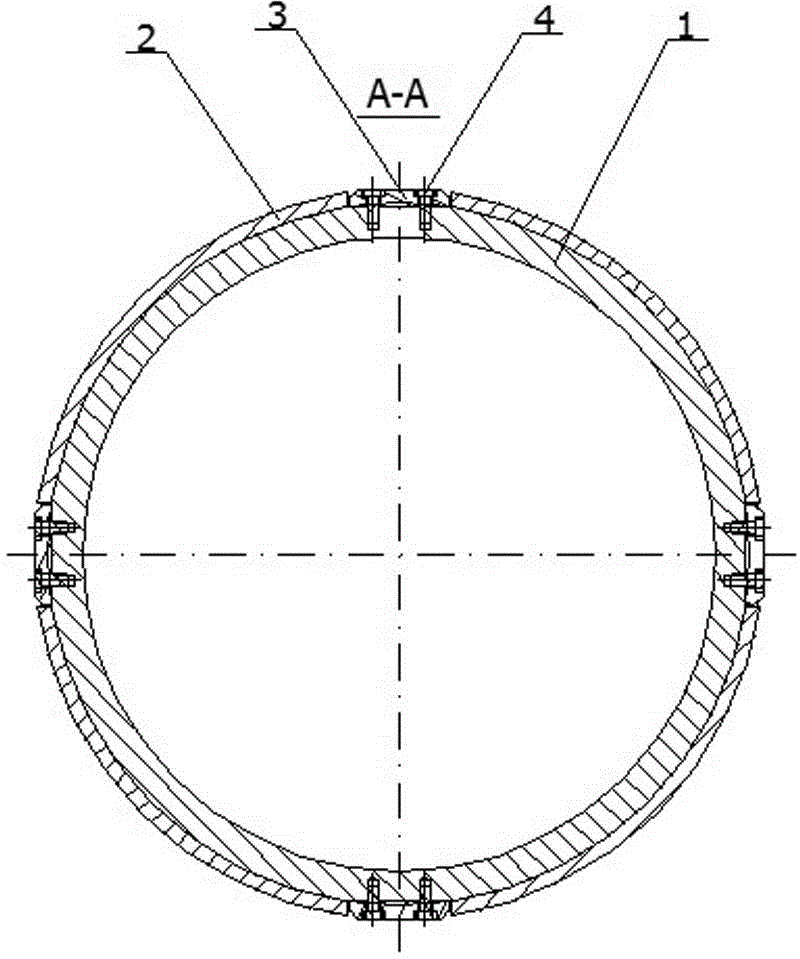 Deepwater petroleum drilling casing pipe joint rotation preventing structure