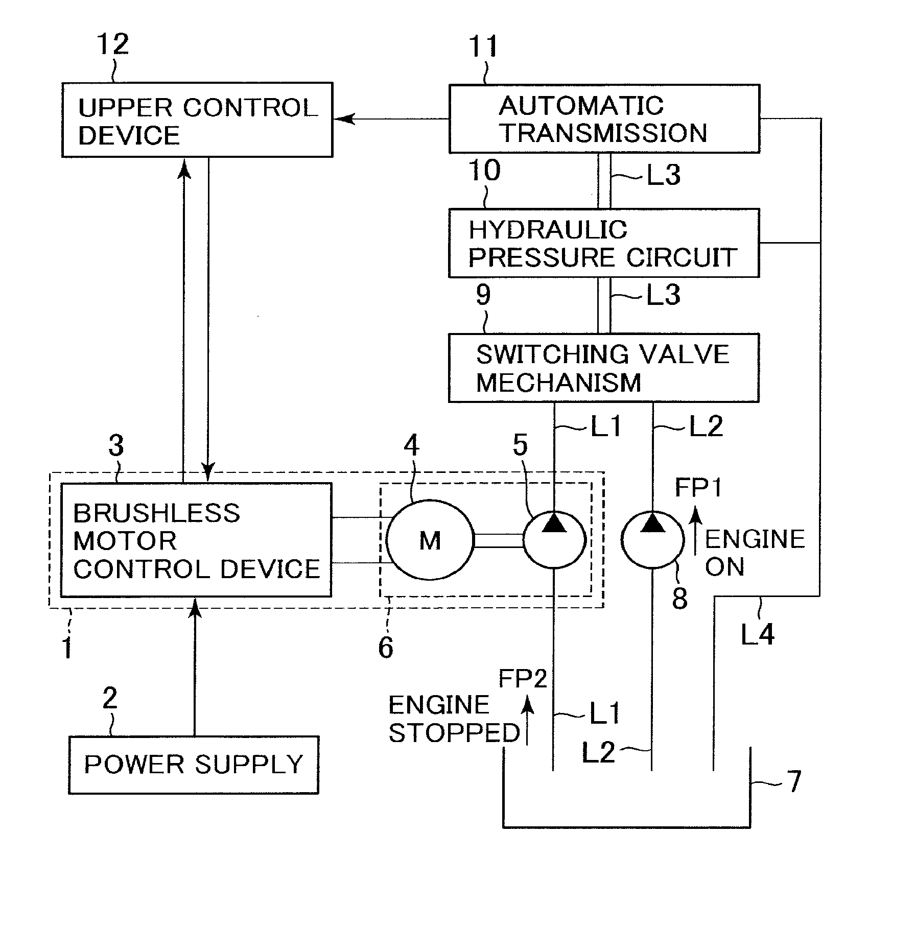 Brushless motor control device and brushless motor system