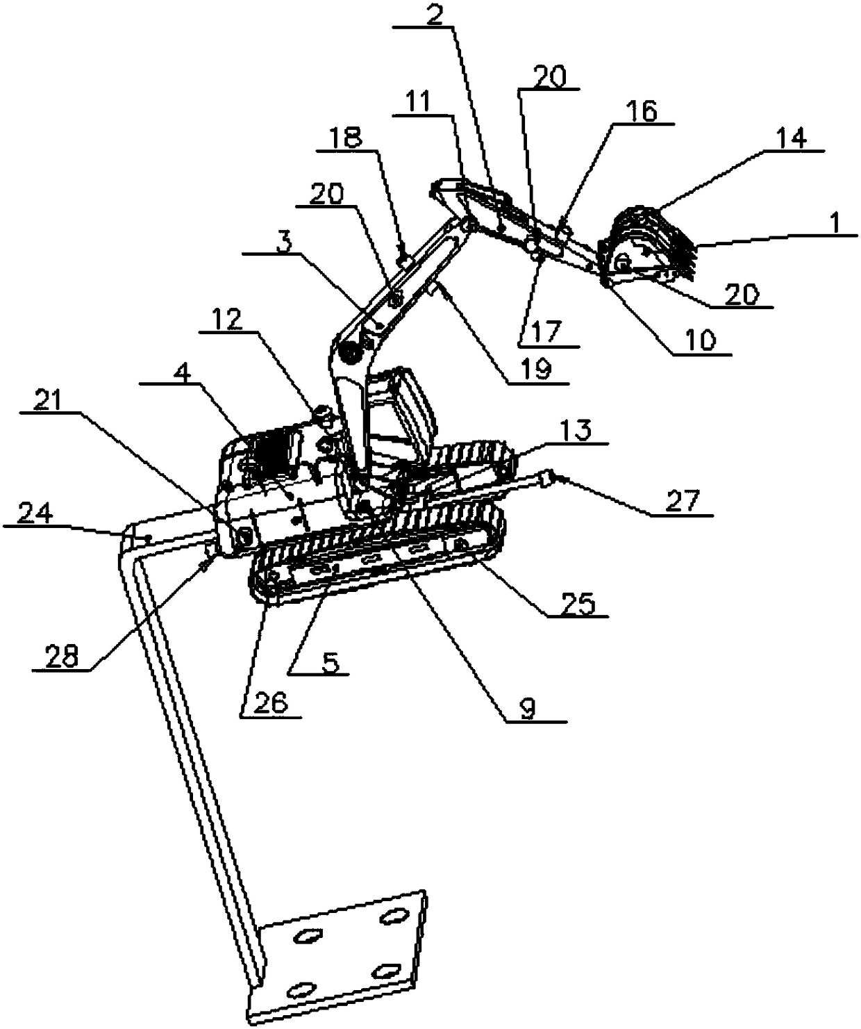 Simple and intuitive control operating system of excavator