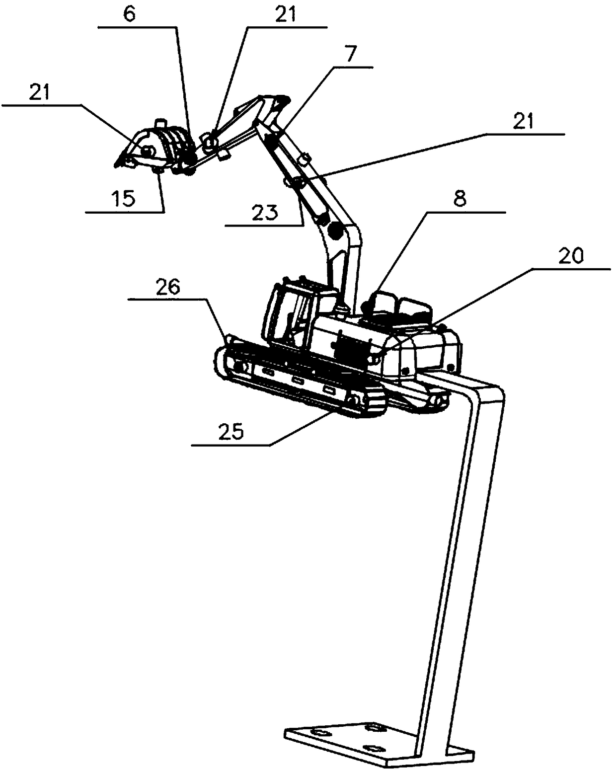 Simple and intuitive control operating system of excavator