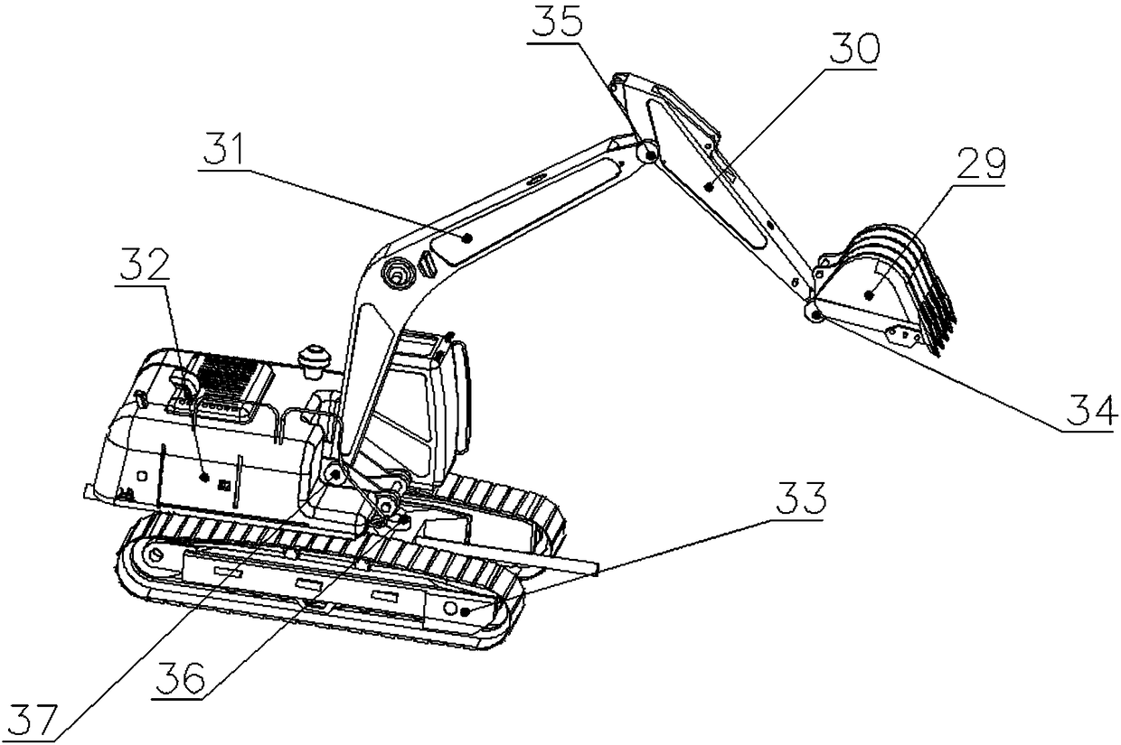 Simple and intuitive control operating system of excavator