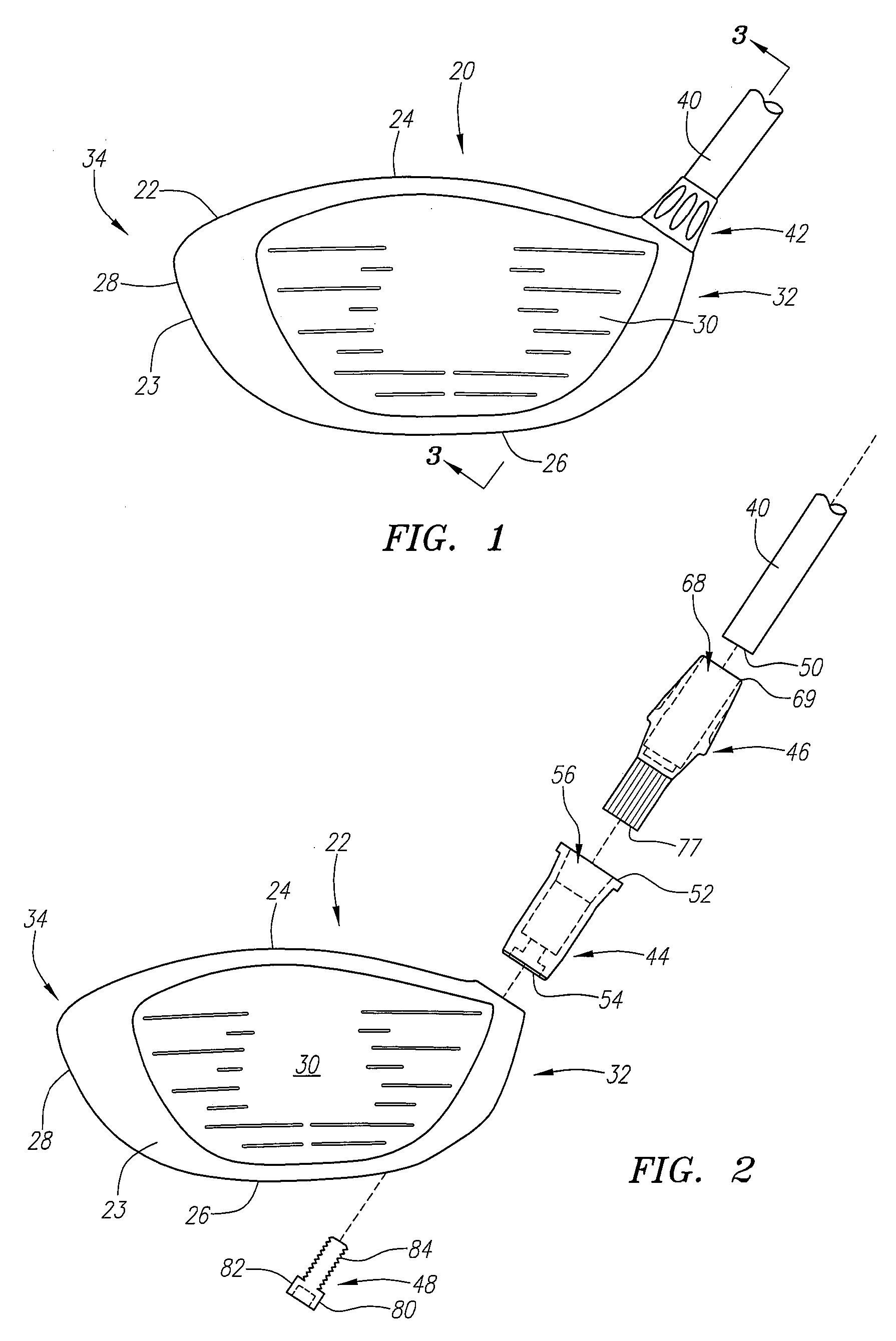 Golf club with interchangeable head-shaft connections