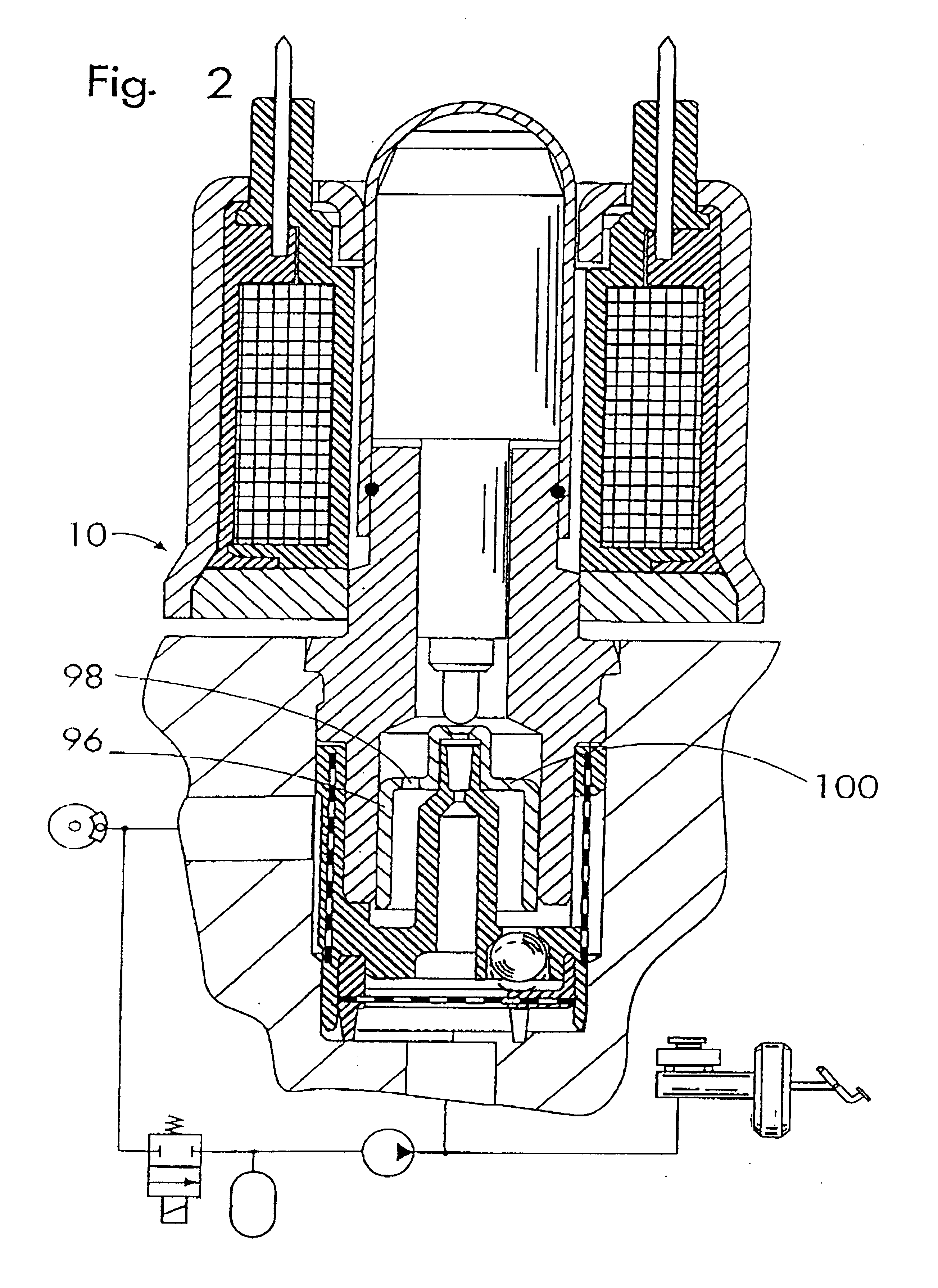 Solenoid valve for a slip-regulated hydraulic brake system of a vehicle