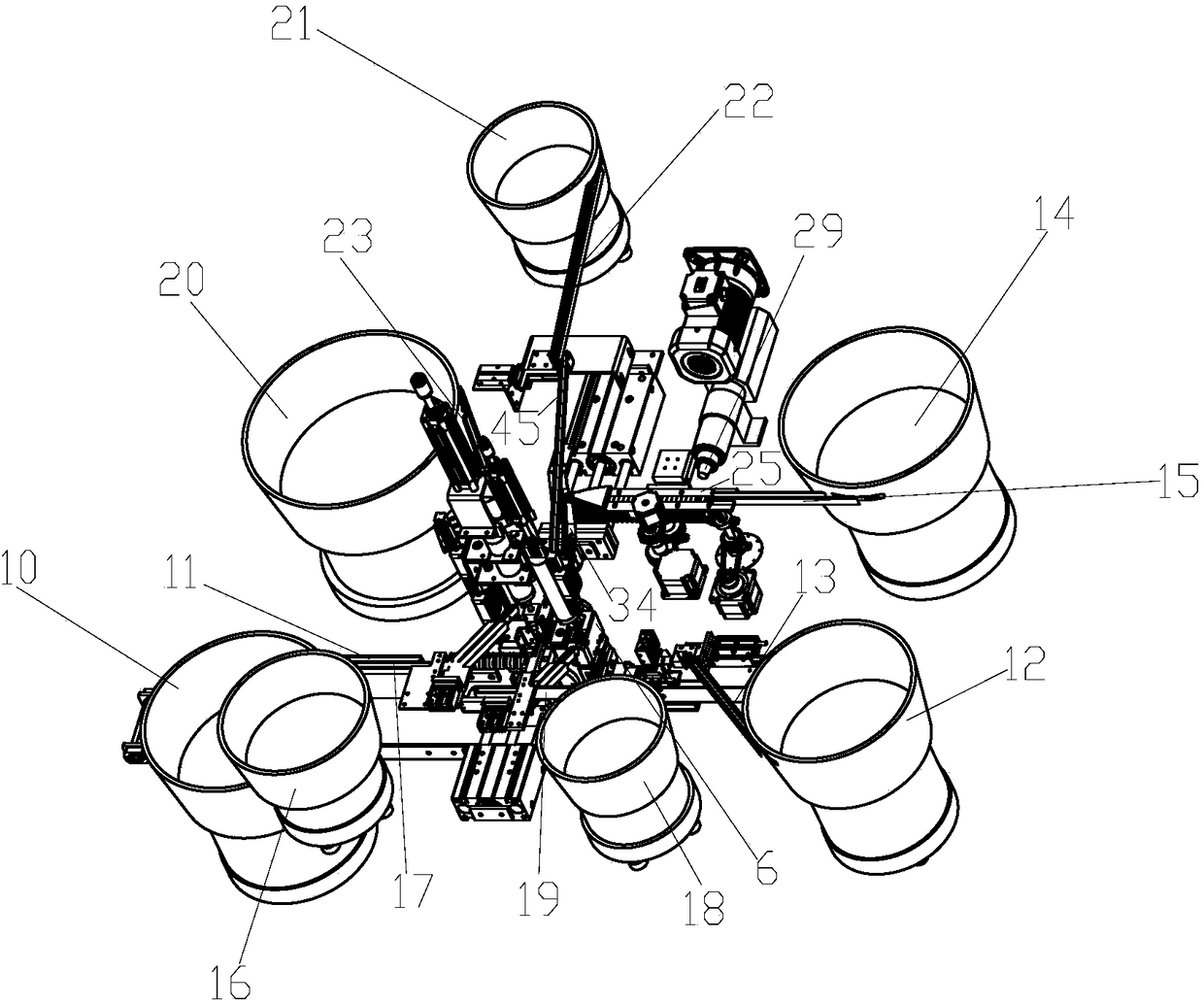 Lock tongue assembly assembling machine and assembling method thereof