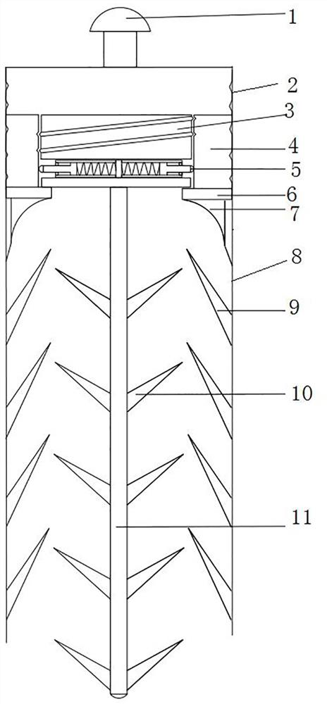 Fishing spear driving device and fishing spear