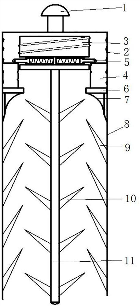 Fishing spear driving device and fishing spear