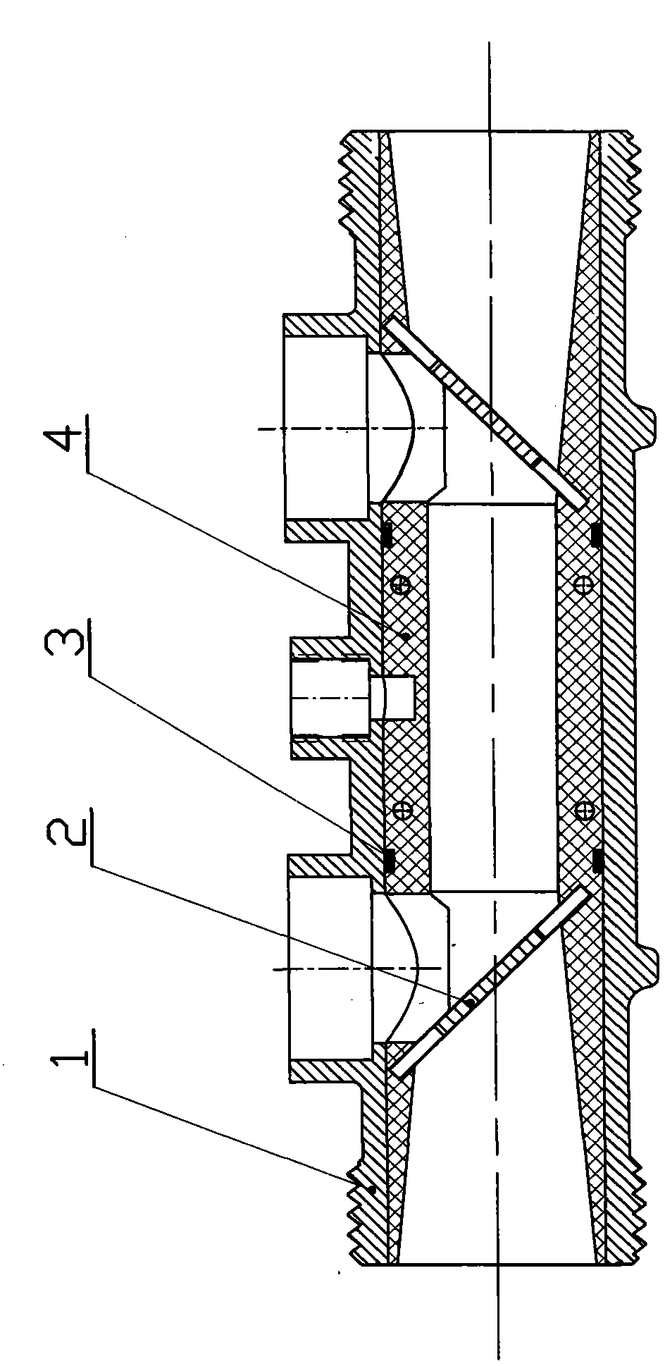 Novel support and pipe section of ultrasonic calorimeter and water meter