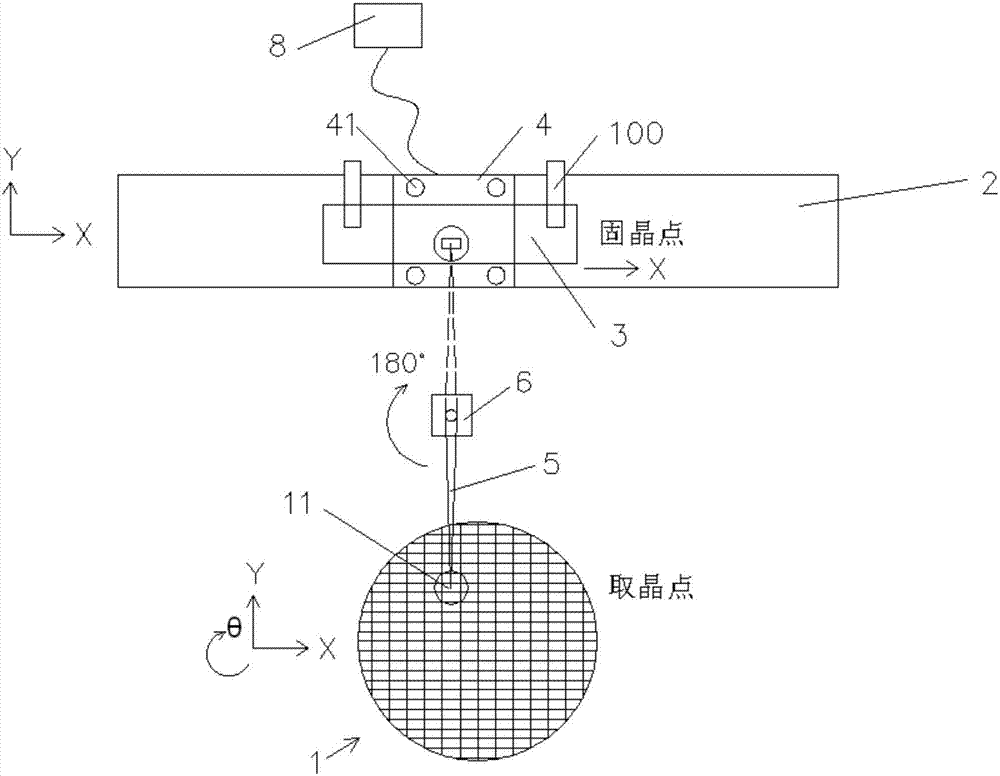 Die taking and die bonding device and die bonding machine employing same