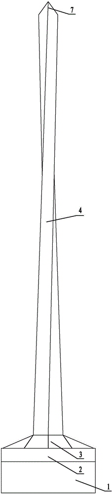 Space twisting curved surface A type bridge cable tower and construction method thereof