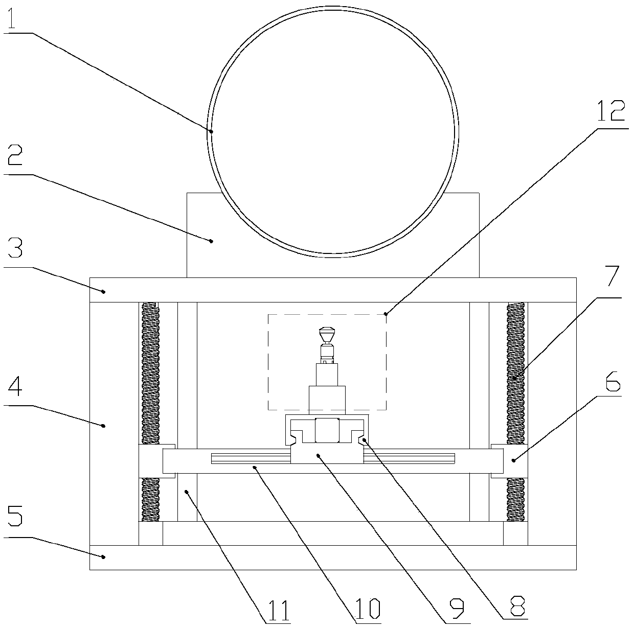 A progressive flexible flanging device and process for a large-diameter thick-walled cylinder