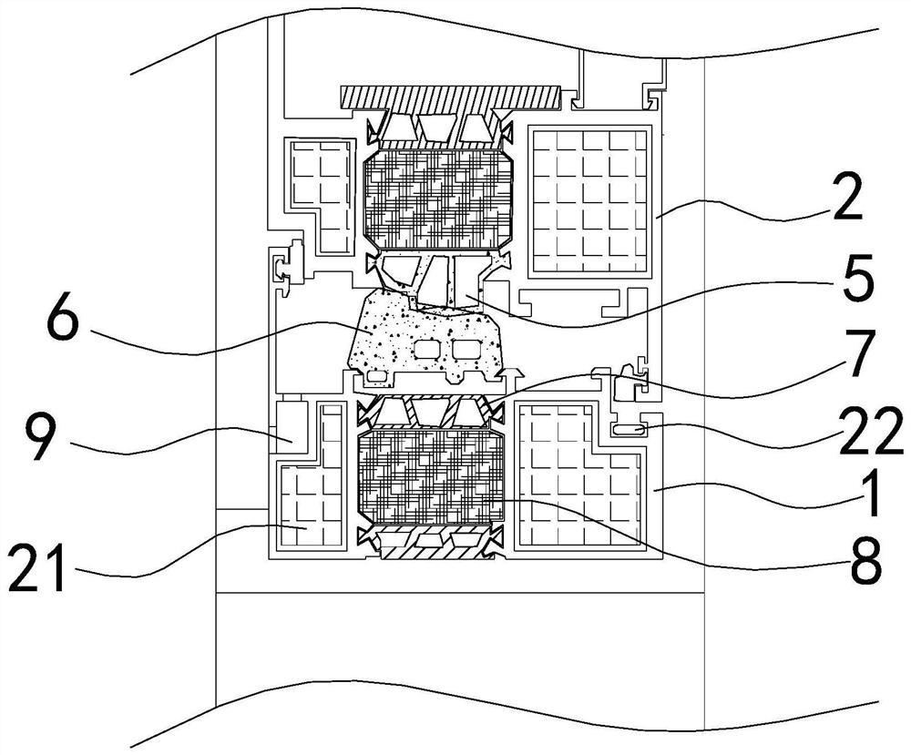 A system door and window with a mute and extremely narrow frame fan flush with anti-theft, waterproof and self-draining