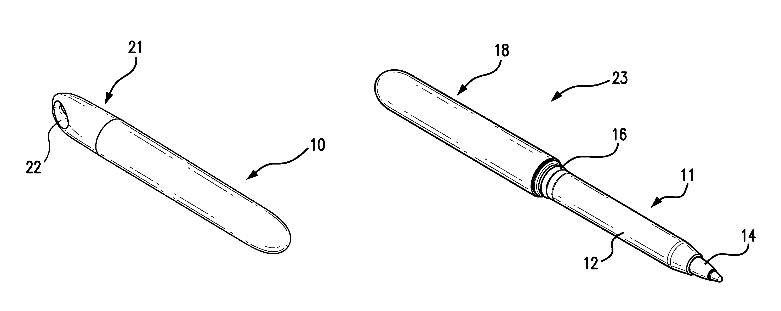 Compact convertible writing instrument with interchangeable multi-functional components