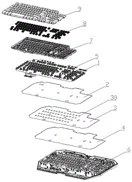 Electrostatic capacitive film touch keyboard