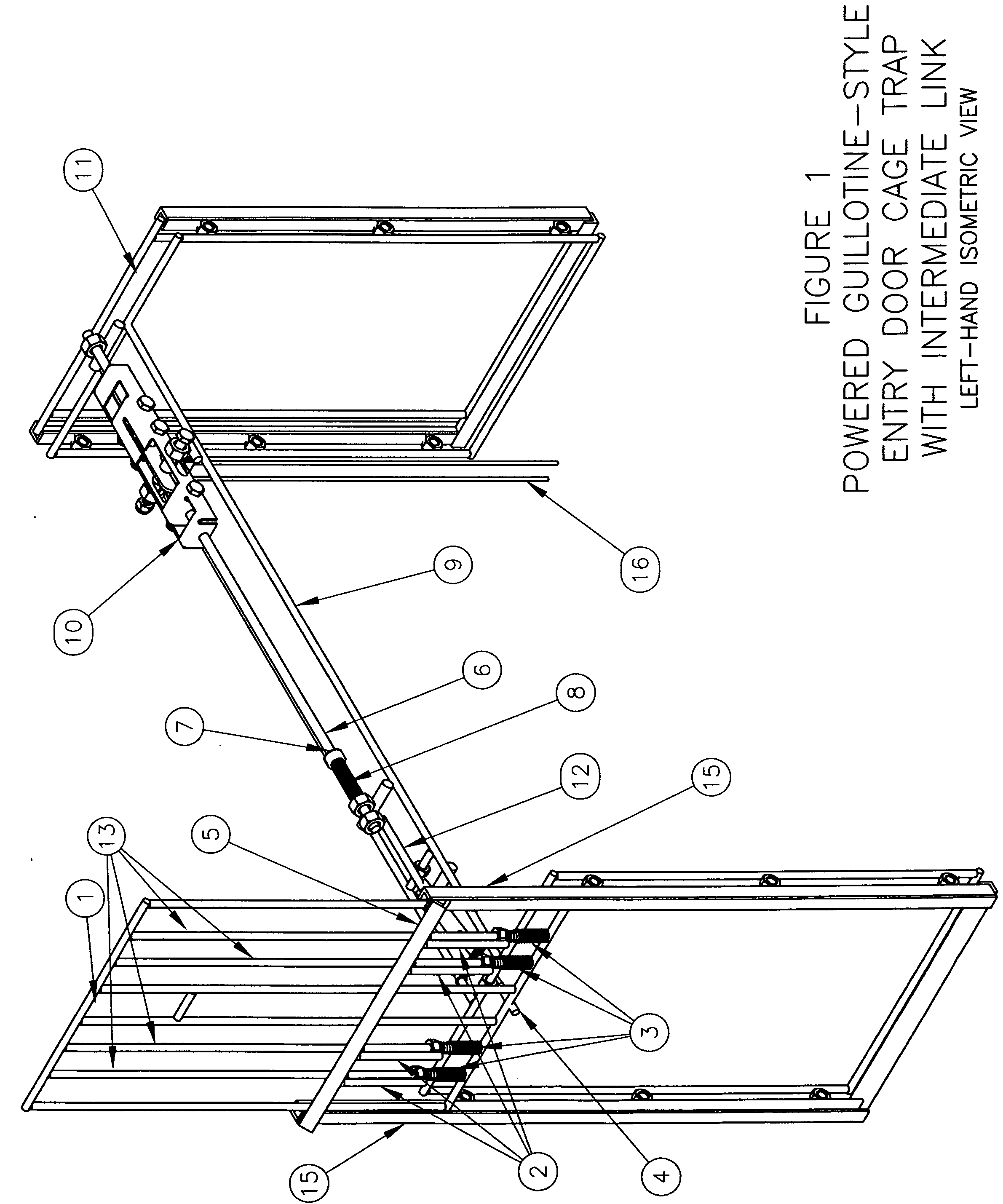 Advanced-powered sliding or guillotine door trap system for cage or corral-type animal traps