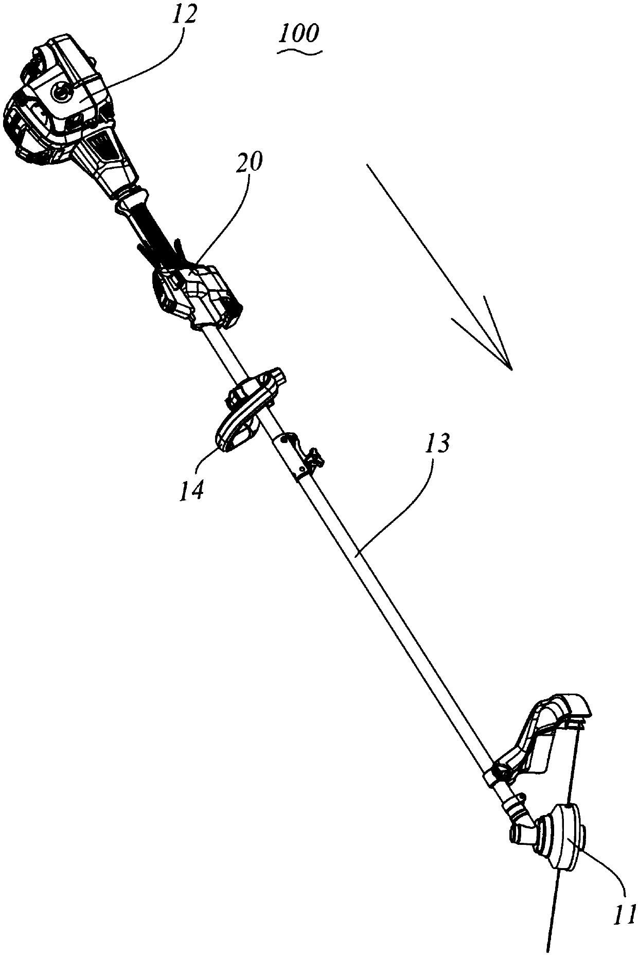 Handle assembly and garden tool equipped with the same