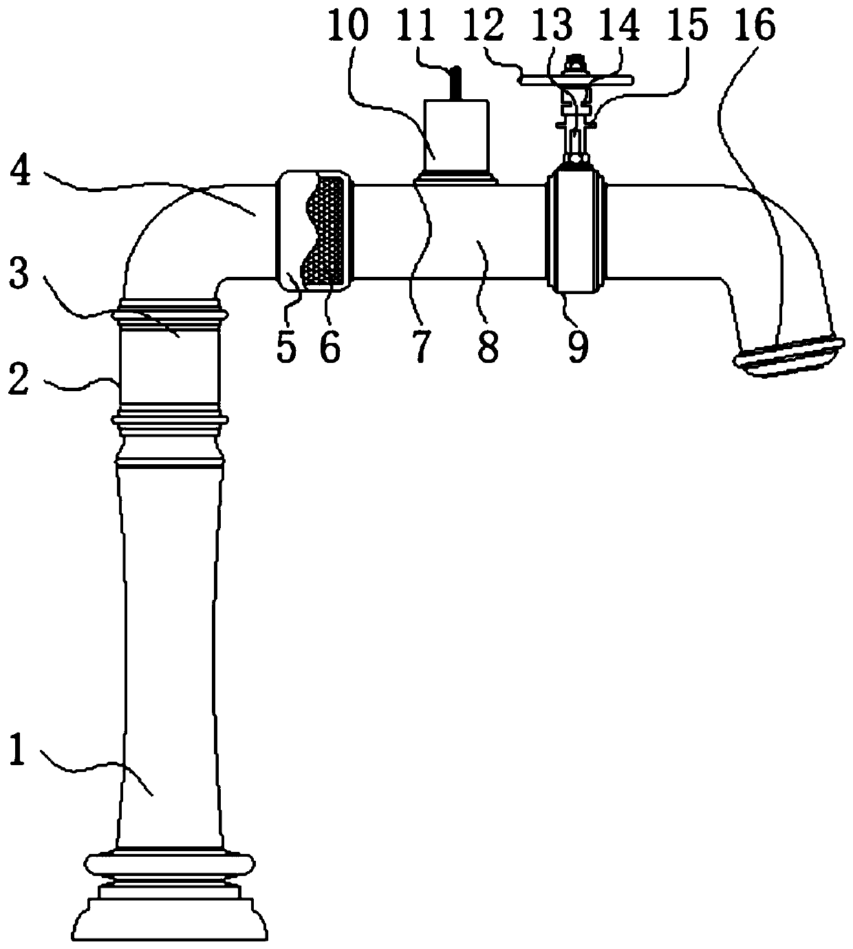Faucet capable of preventing direct communication and adjusting effluent area