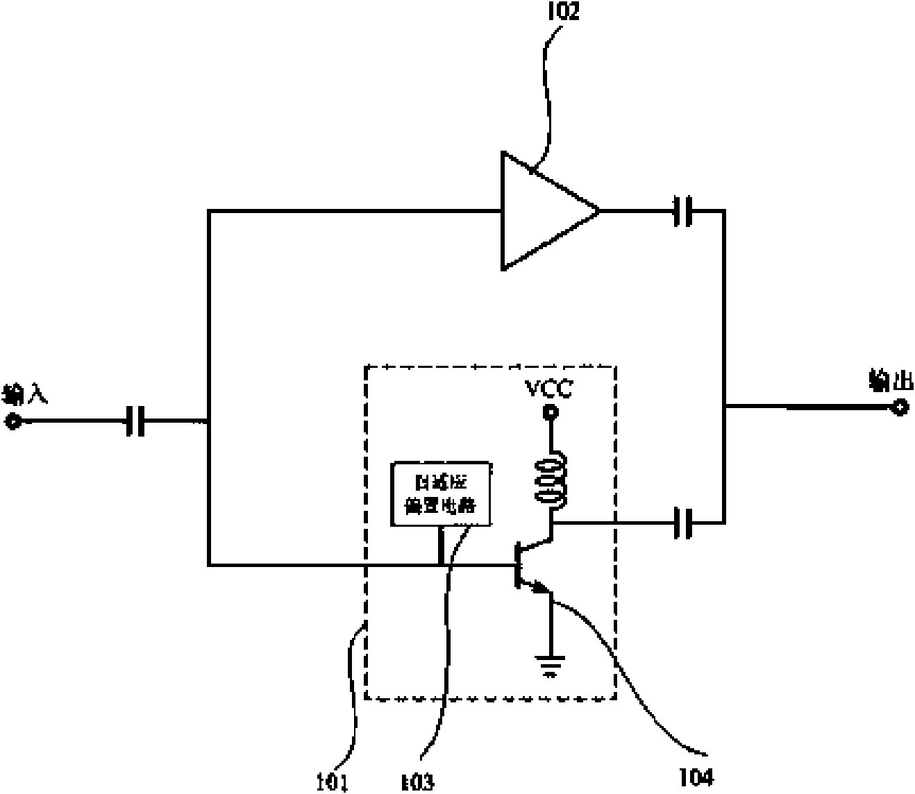 Radio-frequency power amplifier and a front-end transmitter