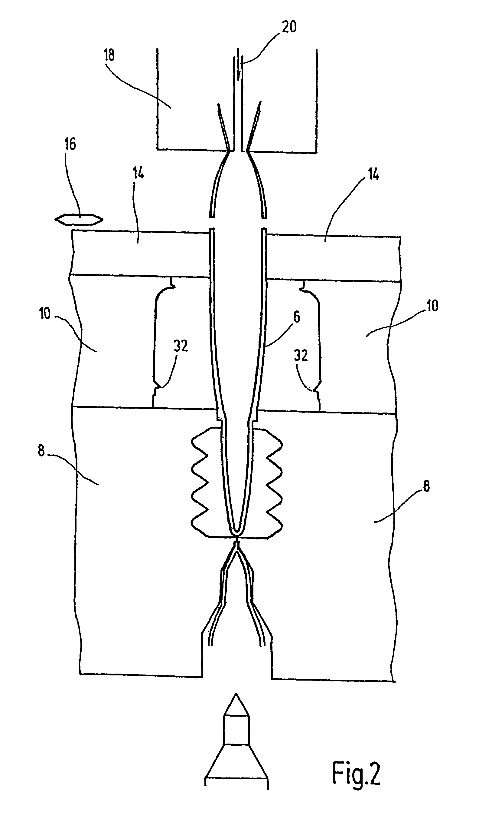 Moulding method, in particular a blowing and/or vacuum moulding method for production of a dispensing container filled with a medium for dispensing