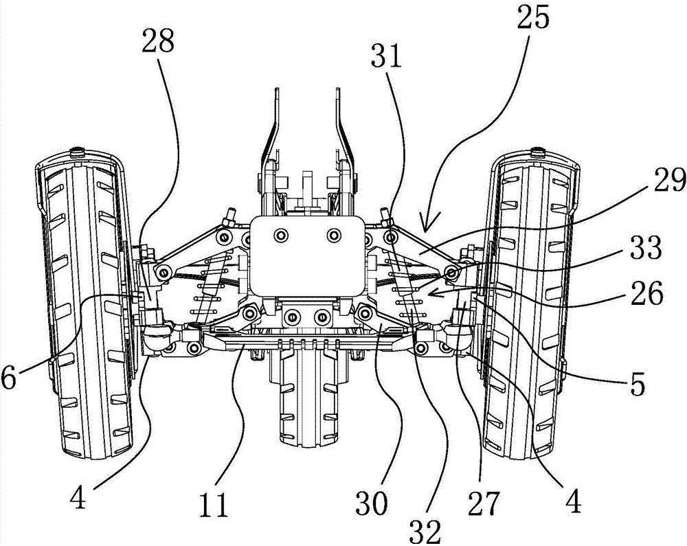 Bicycle wheel stable veering structure of electric bicycle