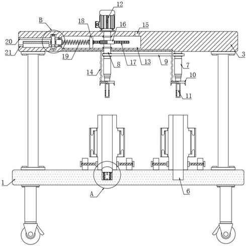 A dual-station reaming tool for an automobile chassis bushing