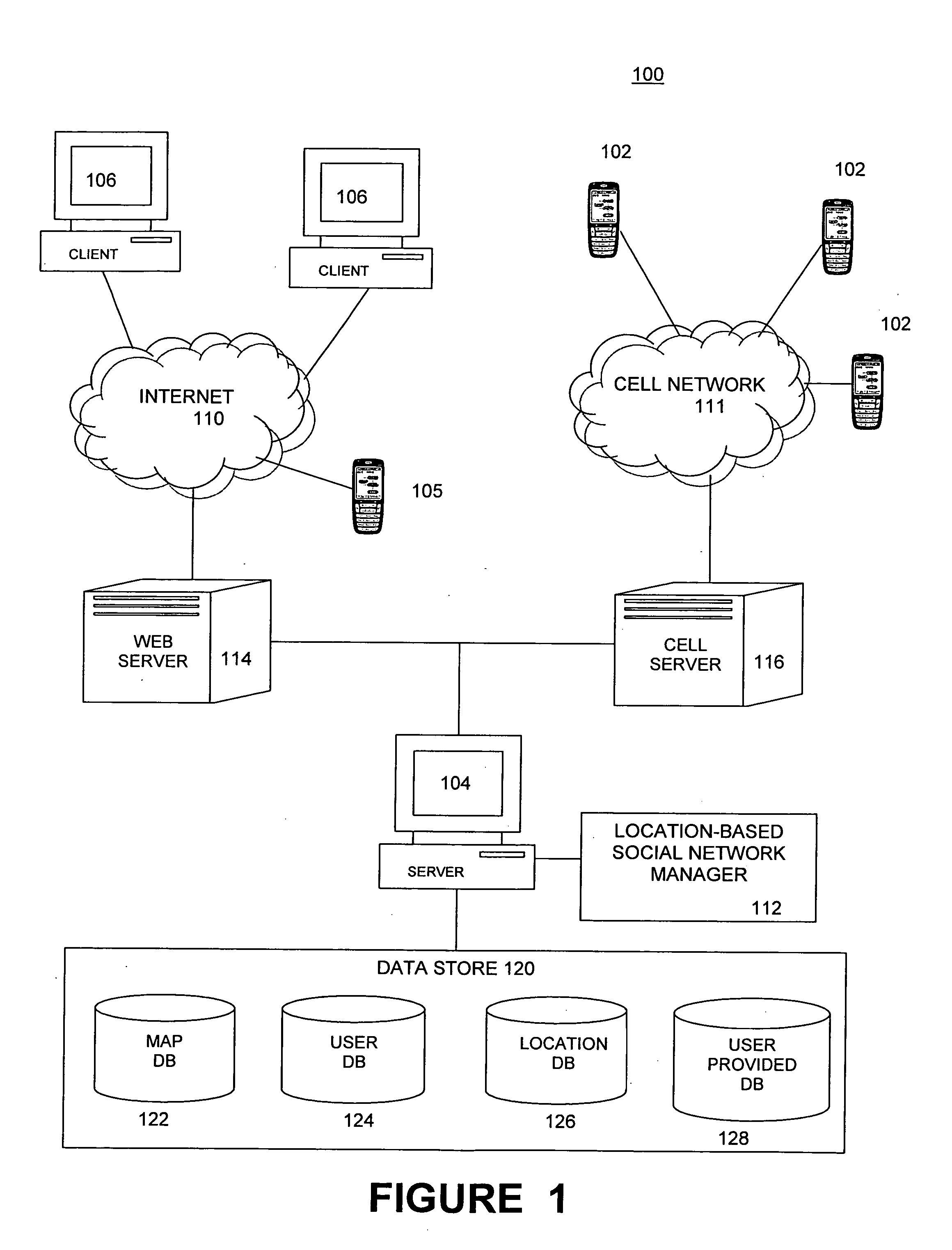 Displaying and tagging places of interest on location-aware mobile communication devices in a local area network