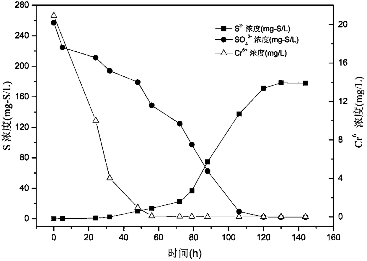 Treatment method and device for sulfate and chromate compound polluted wastewater