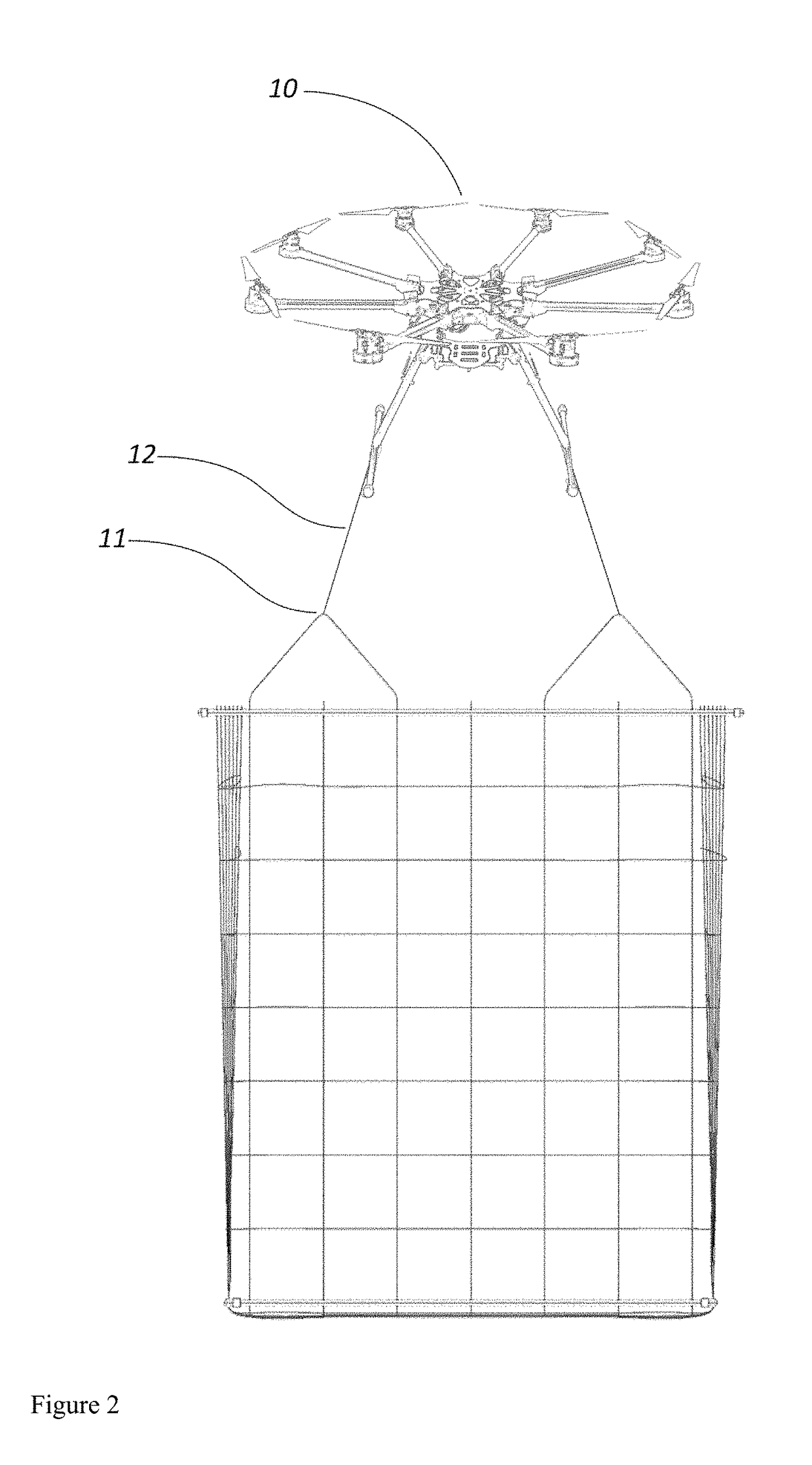 Kinetic unmanned aerial vehicle flight disruption and disabling device, system and associated methods