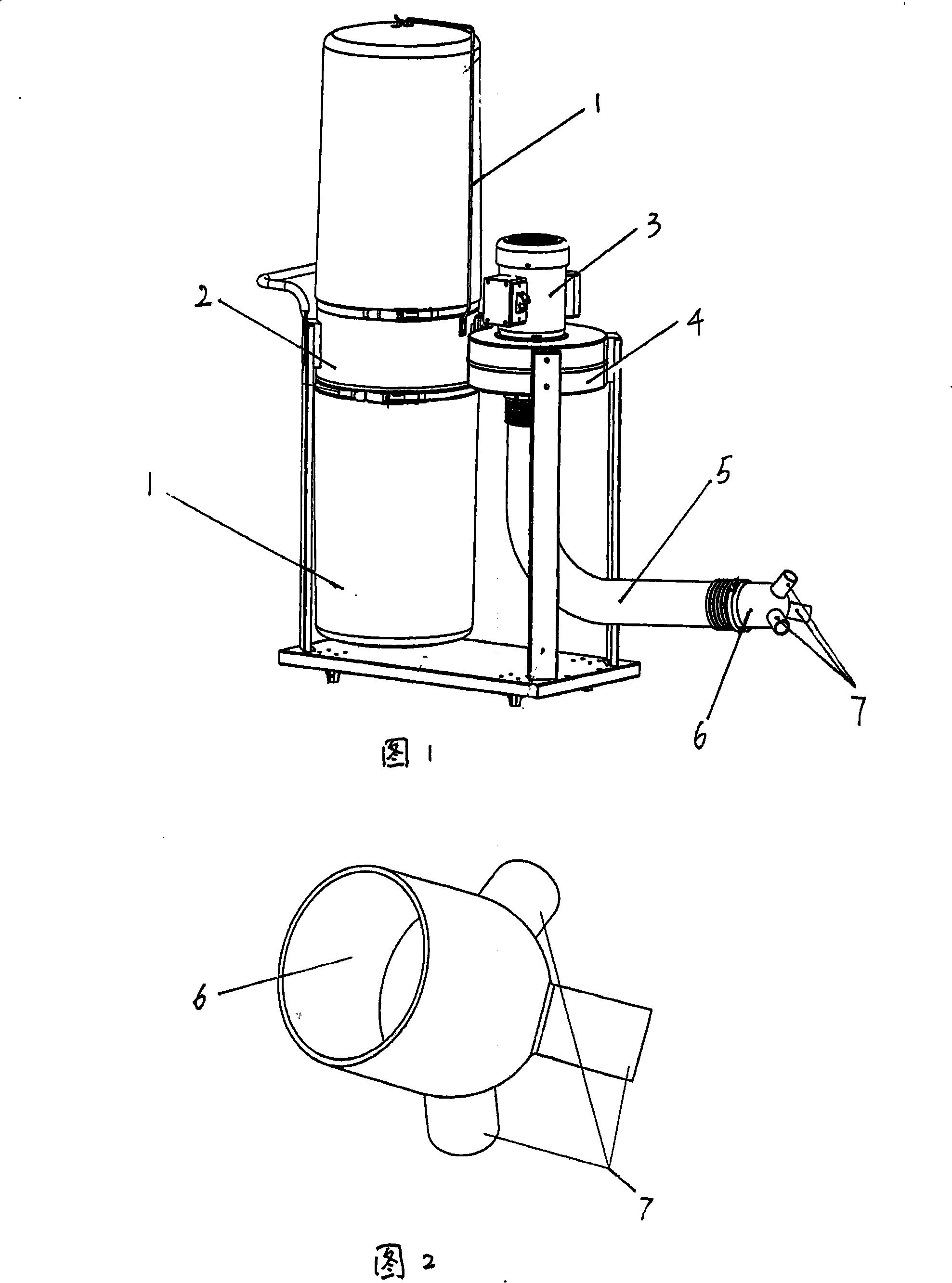 A dust collecting equipment for wood-working machine