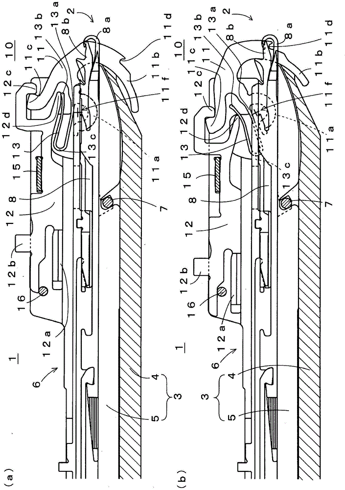 Flatbed knitting machine equipped with movable sinker