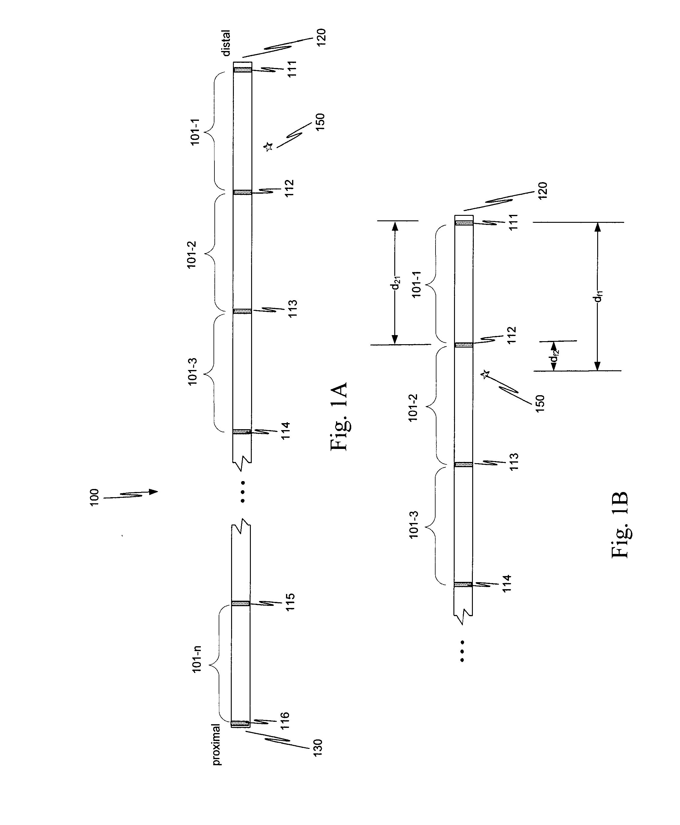 Method and system for measuring inserted length of a medical device using internal referenced sensors