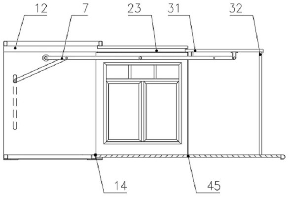 Telescopic house structure convenient to move and telescopic method