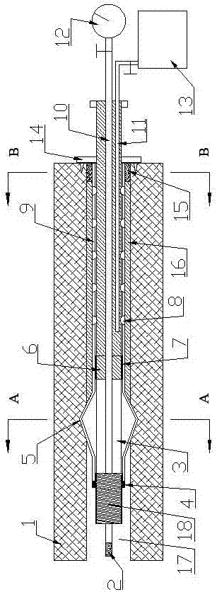 Mechanical expansion type hole sealing pressure measuring apparatus and pressure measuring method