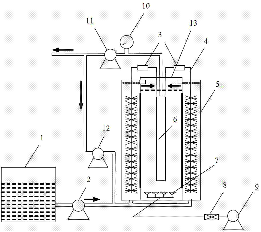 Membrane biological electrochemical reactor device with high-quality effluent and low membrane pollution