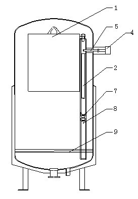 Lowering device of impregnation tank workpiece basket