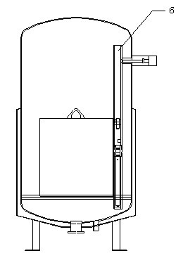 Lowering device of impregnation tank workpiece basket