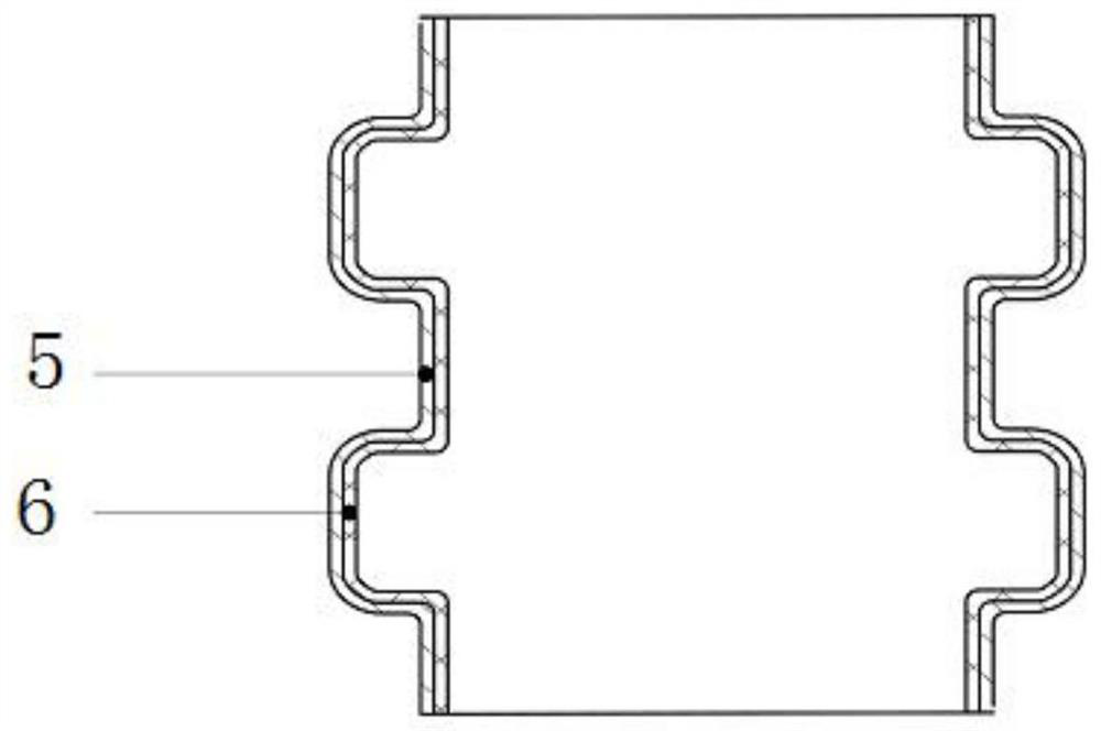 Carbon fiber reinforced aluminum alloy layer pipe component forming process and forming mold