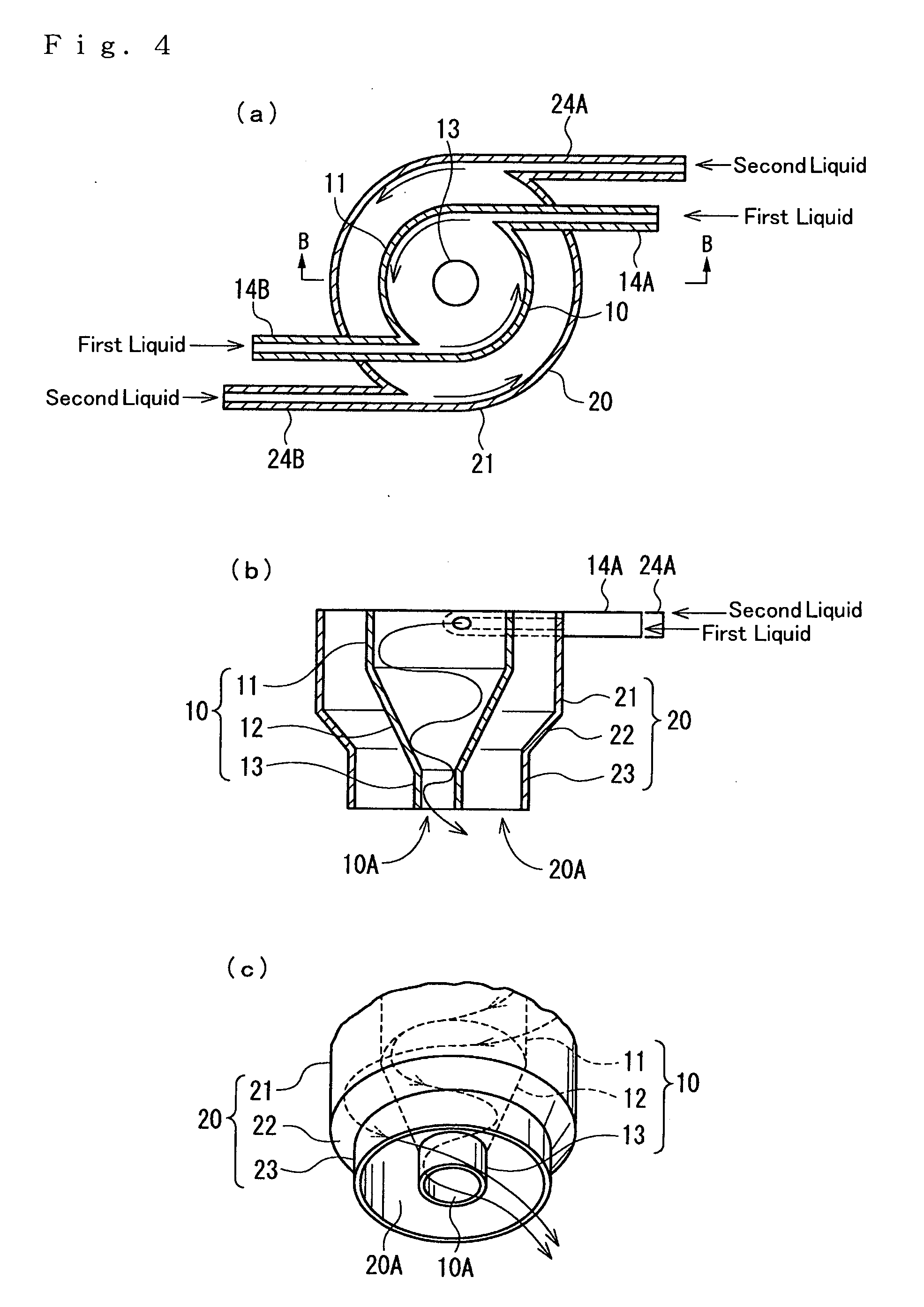 Absorbent composite and method for producing same, asorbent article and nozzle