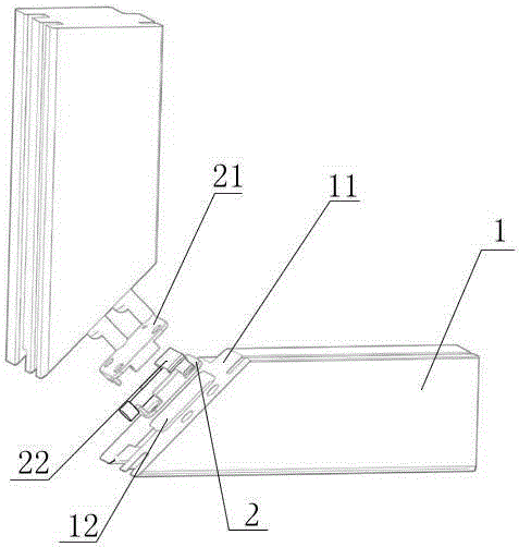 Frame combining structure and corner combining method of wooden door and window sash