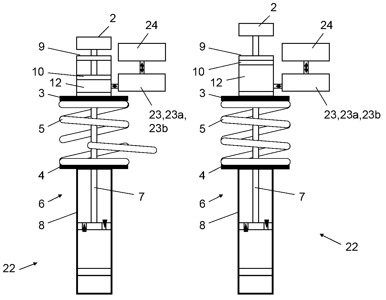 Device for adjusting height of vehicle body