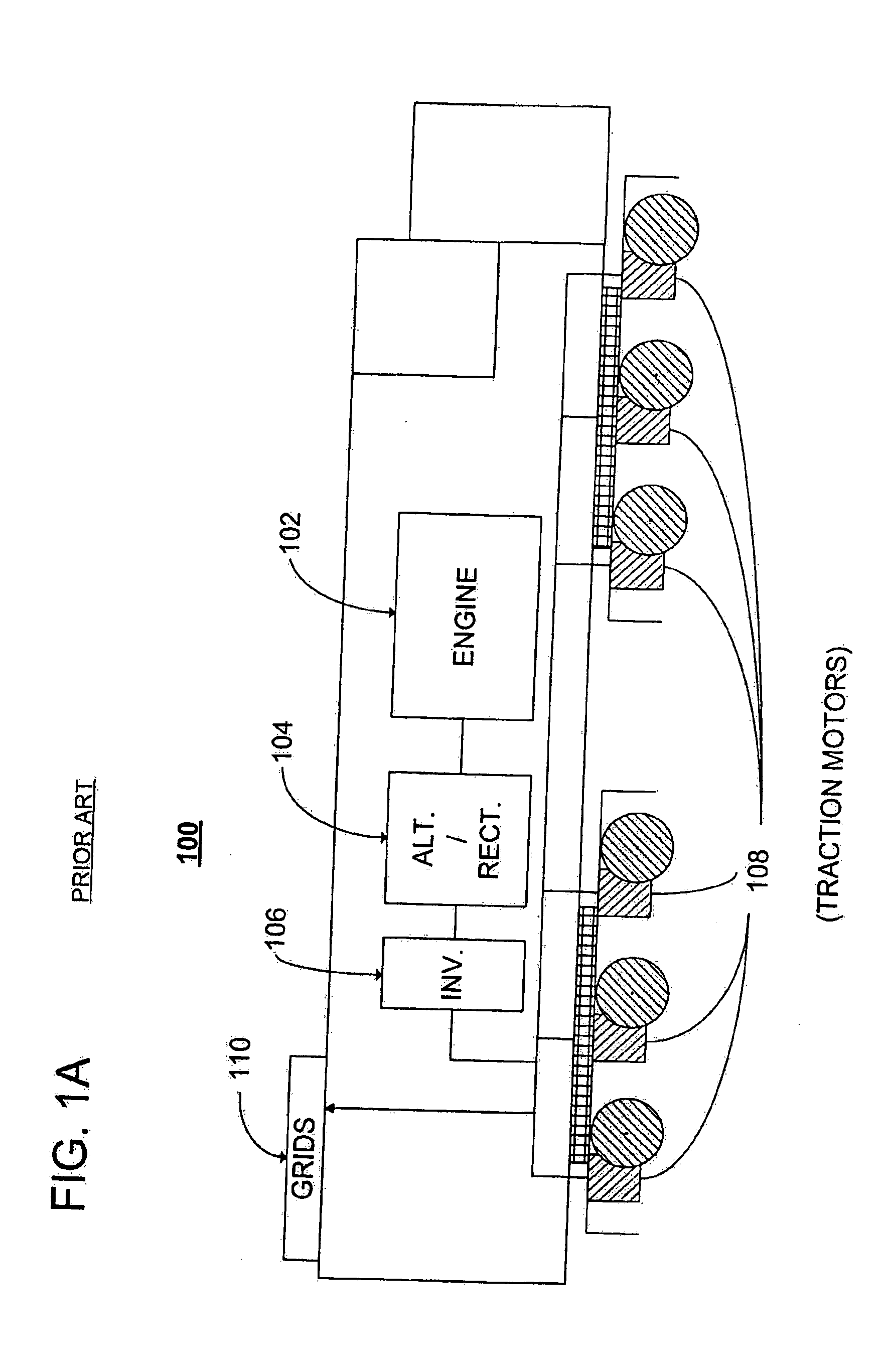 Railroad system comprising railroad vehicle with energy regeneration